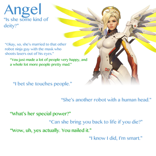 Illustration for article titled Guy's Mom Tries To Describe Overwatch Characters Without Knowing Overwatch
